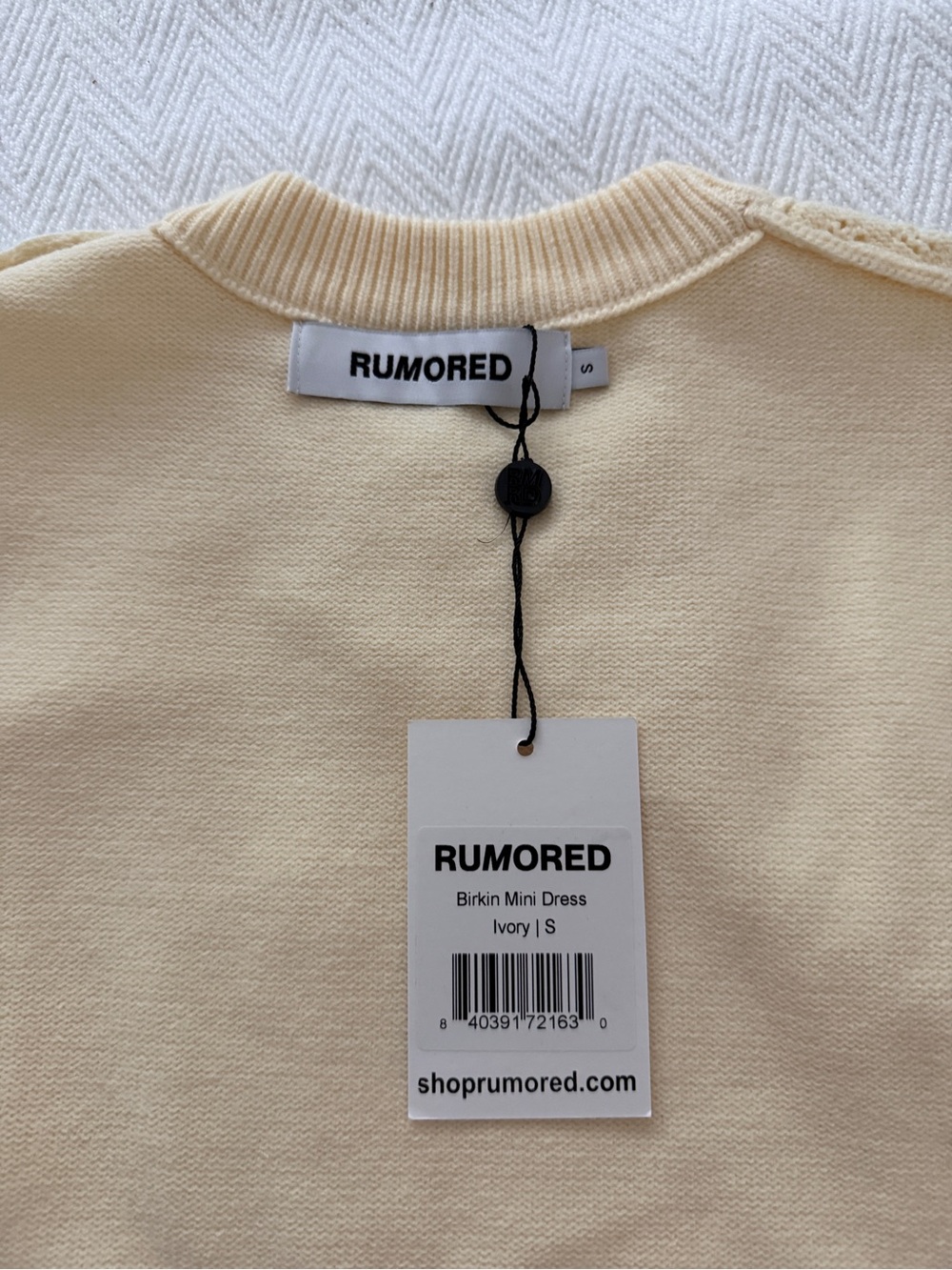 Rumored Sleeveless Knit Mini Dress in Light Beige - Picture 2 of 5